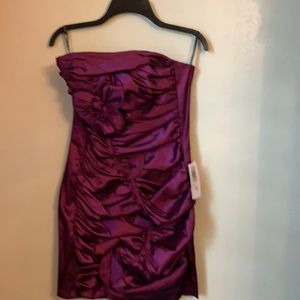 Jessica McClintock strapless satin dress